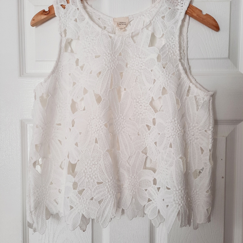 Lace Overlay Top